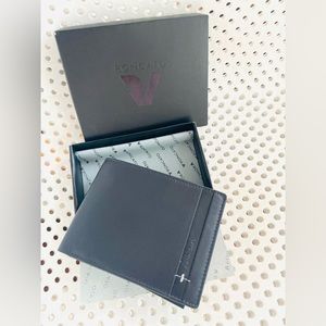 NWT Roncato Italian leather wallet, black